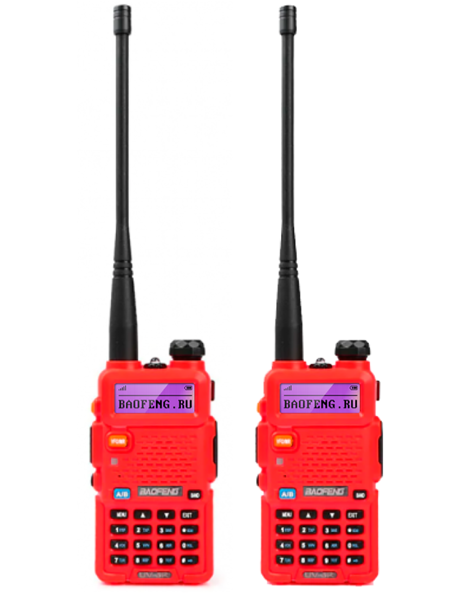 Радиостанция Baofeng UV-5R - RED 2шт.
