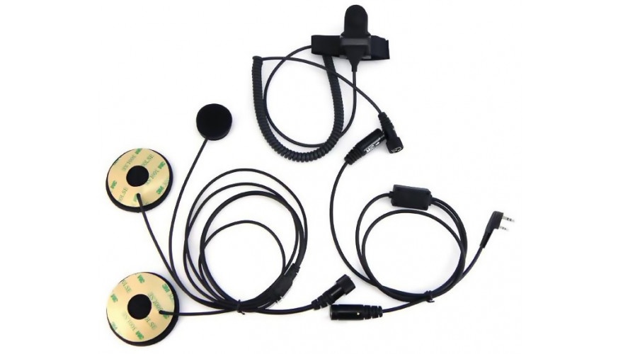 BAOFENG Helmet Kit Full Face Motorcycle Headset Earpiece Mic, 2 Pin K-plug