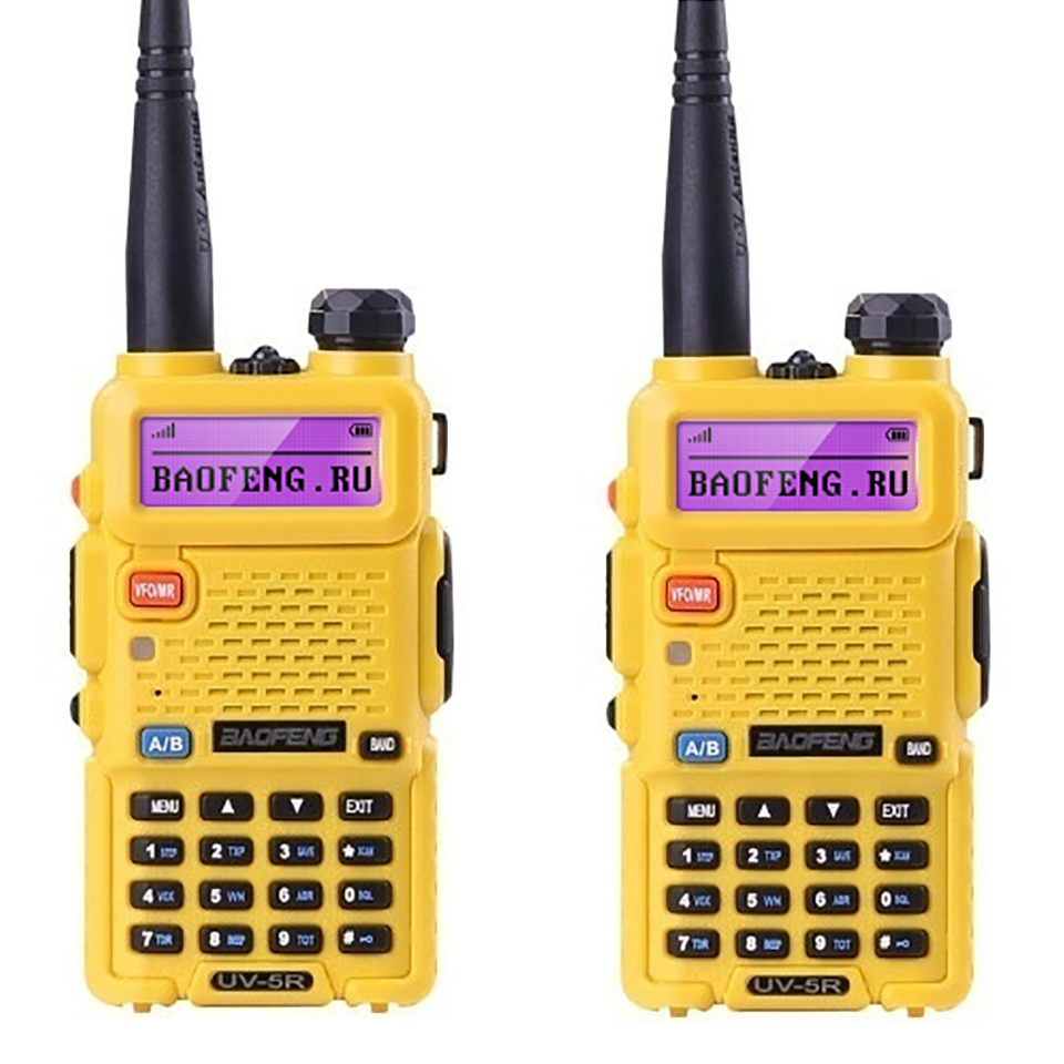 Радиостанция Baofeng UV-5R - YELLOW 2шт.