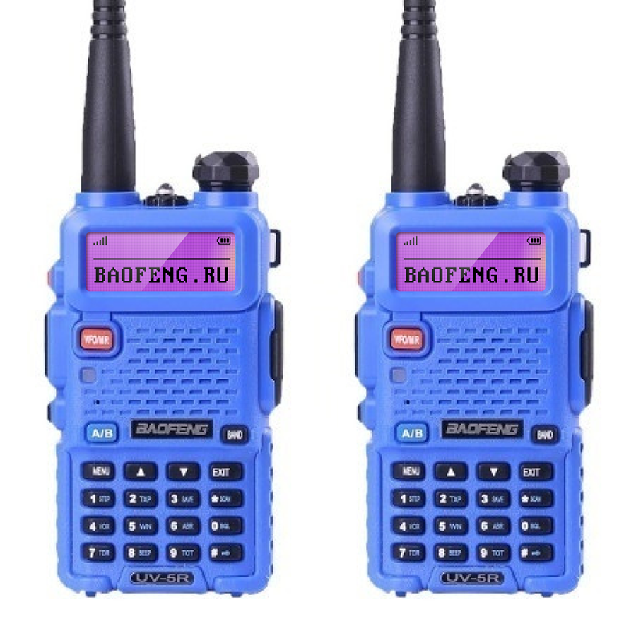 Радиостанция Baofeng UV-5R - BLUE 2шт.