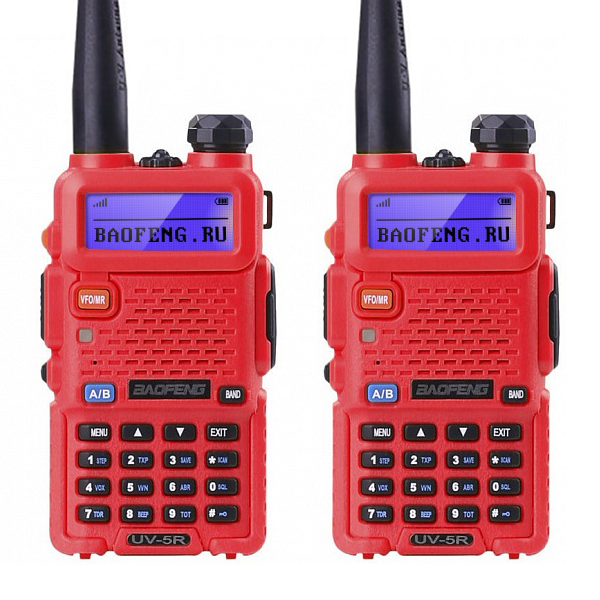 Радиостанция Baofeng UV-5R - RED 2шт.